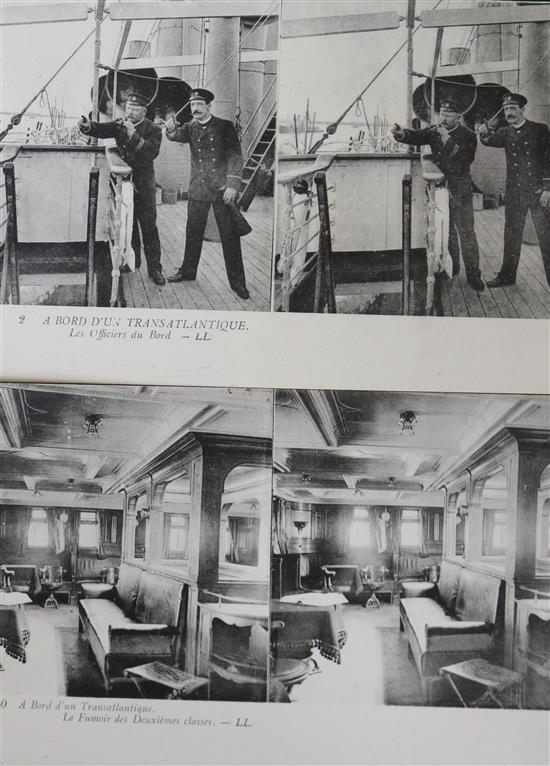 Ocean Liner Memorabilia; eleven postcards